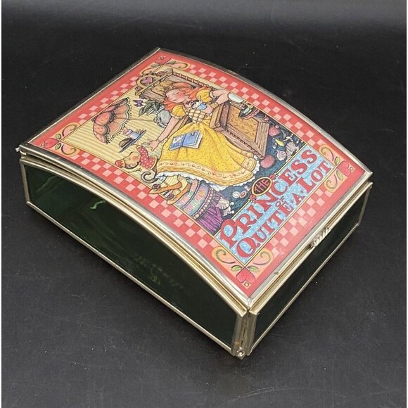 Mary Engelbreit The Princess Of Quite A Lot Glass Trinket Jewelry Box Mirror - Picture 1 of 12